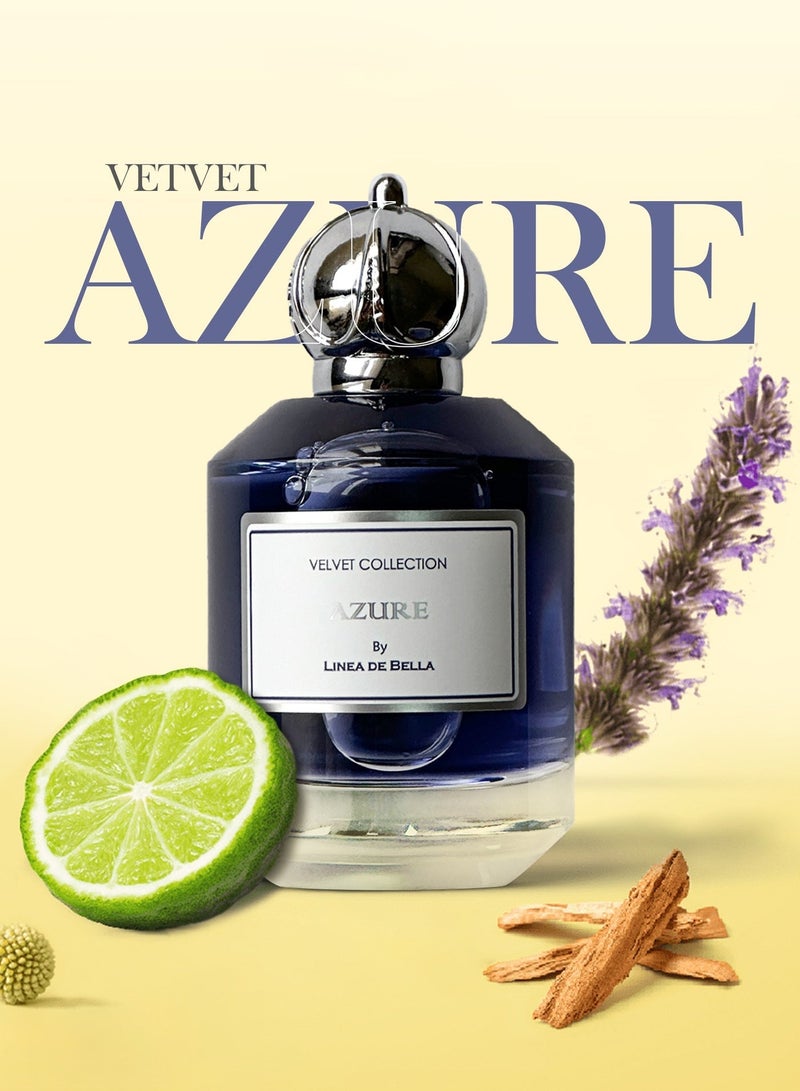 Linea De Bella Velvet Azure Eau de Parfum 100ml – Luxury Arabic Unisex Perfume with Seaweed, Cassis, Bergamot, Jasmine Tea, Iris, Sandalwood & Musk - Image 2